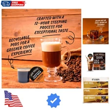 Dark Roast Sumatran Cold Brew Pods, 12 Count Peel and Pour Pods Hot or Iced I...