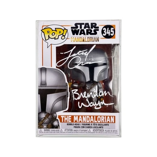 The Mandalorian Star Wars Brendan Wayne/Lateef Crowder Auto Funko Pop! #345