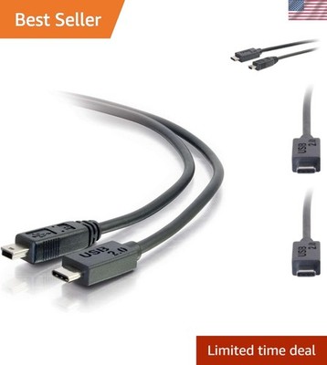 12ft 3.7m USB 2.0 USB-C to USB Mini-B Cable M/M - Black