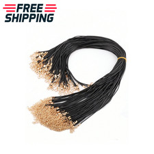 30PCS Wax Necklace Cord String Lobster Clasp DIY Jewelry Making Woven Rope Chain