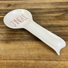 Rae Dunn Artisan Collection by Magenta White Ceramic Jingle Spoon Rest Dish