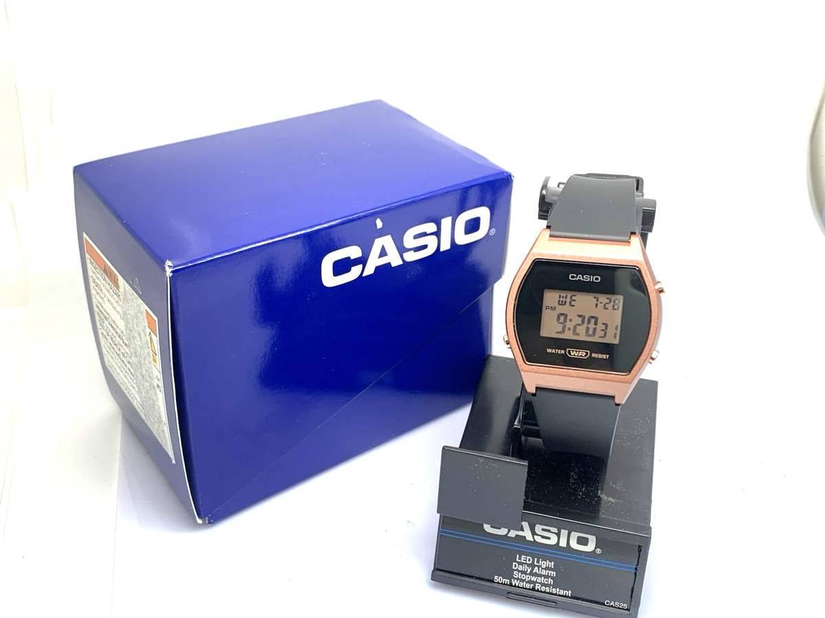 Casio Women\'s Watch LW204 Quartz Digital Sport Black Resin Strap 3294 35mm LW204-1A | Black and Rose Gold Digital Watch | CASIO main image 3