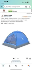 CAMEL CROWN 2-Person Camping Dome Tent Waterproof - Blue