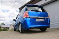 Fox Edelstahl Duplex Sportauspuff Opel Zafira B OPC je 142x78mm trapezförmig