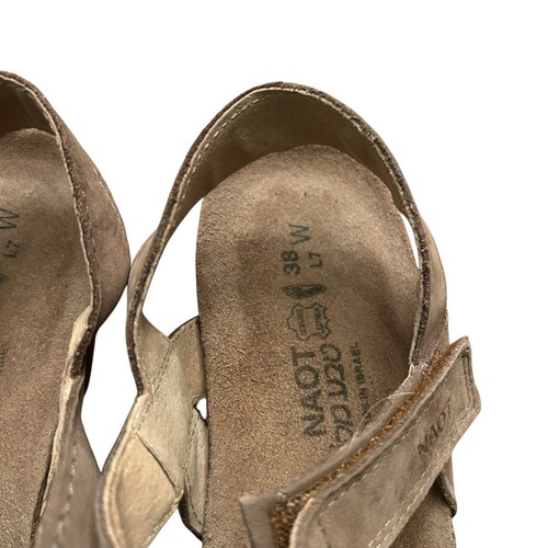 Naot Women's Kayla Sandal Women's Size 38W US 7 Wide Beige Neutral Low Heel Shoe - Picture 9 of 14