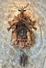 RARE 8 Day SUPER LARGE vintage Tezuka Japan Hunting  ,Cuckoo Clock,2 Weights