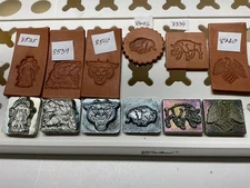 RARE Vintage 3D leather stamps, multi purchases total shipped $4.46 pls read