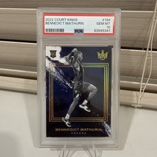 2022 PANINI COURT KINGS - #194 BENNEDICT MATHURIN LEVEL IV -PSA 10- SSP PACERS!