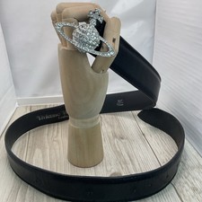 Vivienne Westwood small Size Silver & Crystal Bas Orb Belt, 27-32” RRP £260.