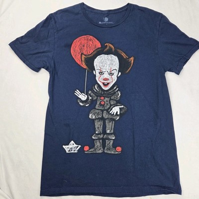 It The Movie Pennywise The Clown We All Float Navy Blue T-Shirt Size S