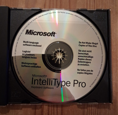 Microsoft - Intelli Type Pro - Keyboard Software - 1994 - CD