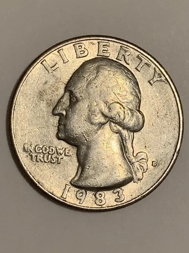 1983-D Washington Quarter — photo from the most recent tracked eBay sale