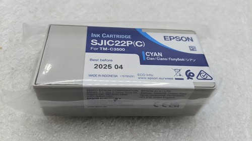 NEW Genuine Epson SJIC22P(C) CyanInk Cartridge Date: 2025 Free Shipping - 第 4/4 張圖片