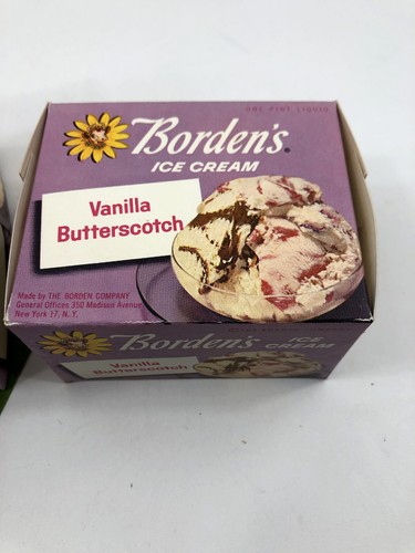 Borden's Elsie Ice Cream Carton Vanilla Butterscotch Strawberry Revel Vintage - 第 5/6 張圖片