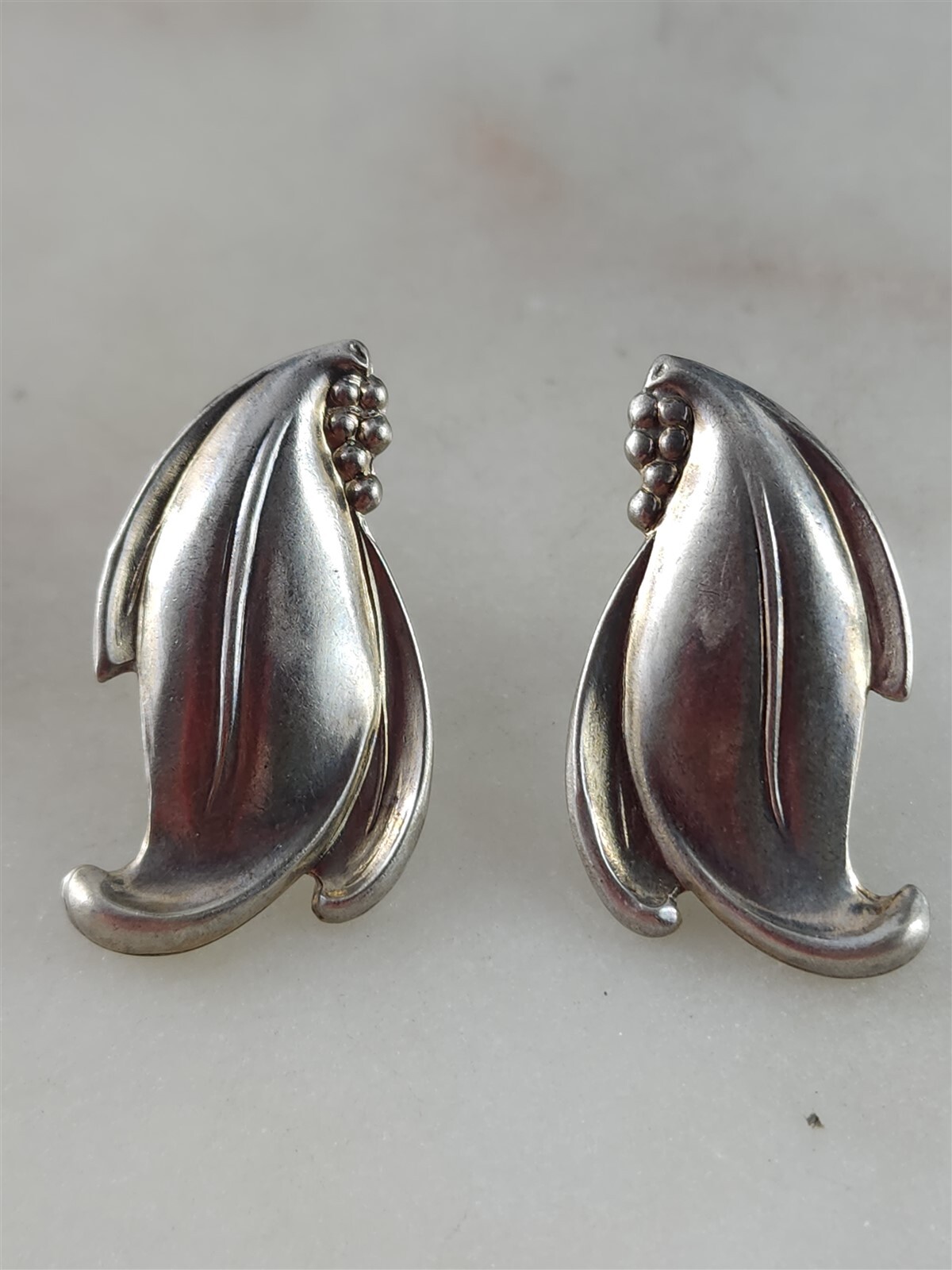 Vintage Solid Sterling Silver Flower Berries Flor… - image 1