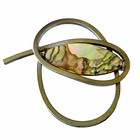 Abalone Shell Silver Tone Brooch Pin Abstract Design