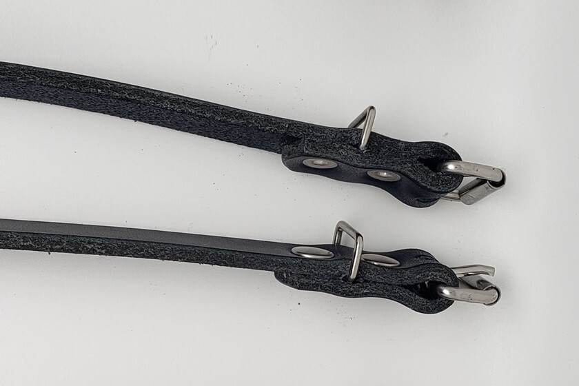 Lanières d'éperon en cuir noir épais pour cavalier - 3