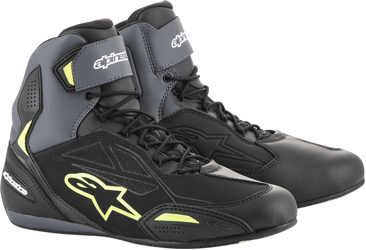 Alpinestars Faster 3 Drystar Riding Shoes Black Gray Yellow Fluo 7 2540719175-7