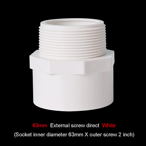 Male Threaded PVC Straight Water Hose Piping Connectors Coupler Gray/White/Blue - Picture 9 of 30