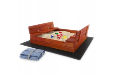 Sandkasten Mit Deckel Sandbox Imprägniert 120x120  Produktbild-Vorschau 9