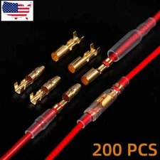 200PCS Insulated Bullet Terminals Female Male Crimp Wire Cable Connectors 4.0mm