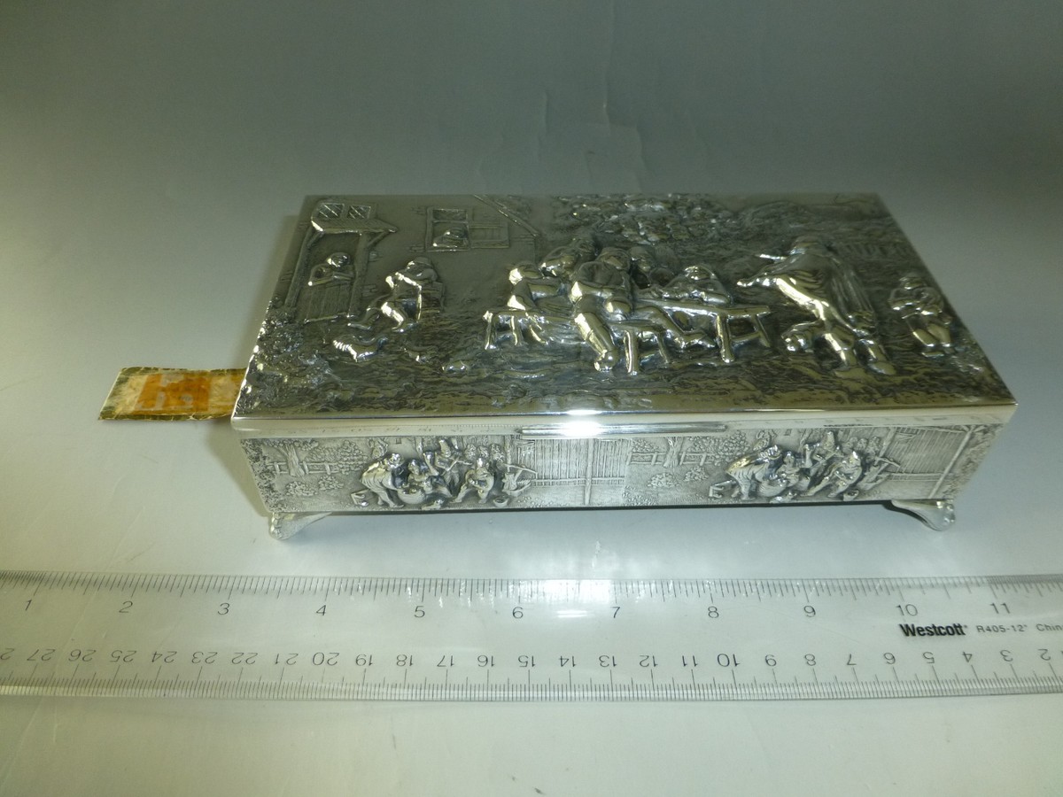 Rare Vintage Thorens (Pre Reuge) Music Box Silver Plated Case Made