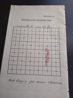 Five Civilized Tribes Commission Noah Gregory For Minor Children Sketch Diagram