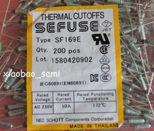 100PCS SF169E SEFUSE Cutoffs NEC Thermal Fuse 172 C 172 Degree 10A 250V