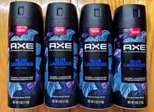 4 X AXE FINE FRAGRANCE COLLECTION PREMIUM BODY SPRAY BLUE LAVENDER 4oz