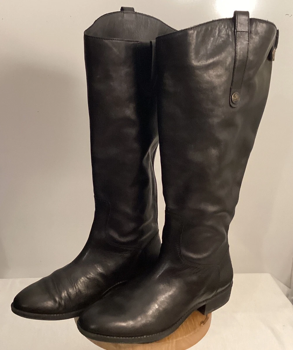 Bottes D'équitation Sam Edelman Penny - Cuir Noir - Femme Taille 7M - Occasion