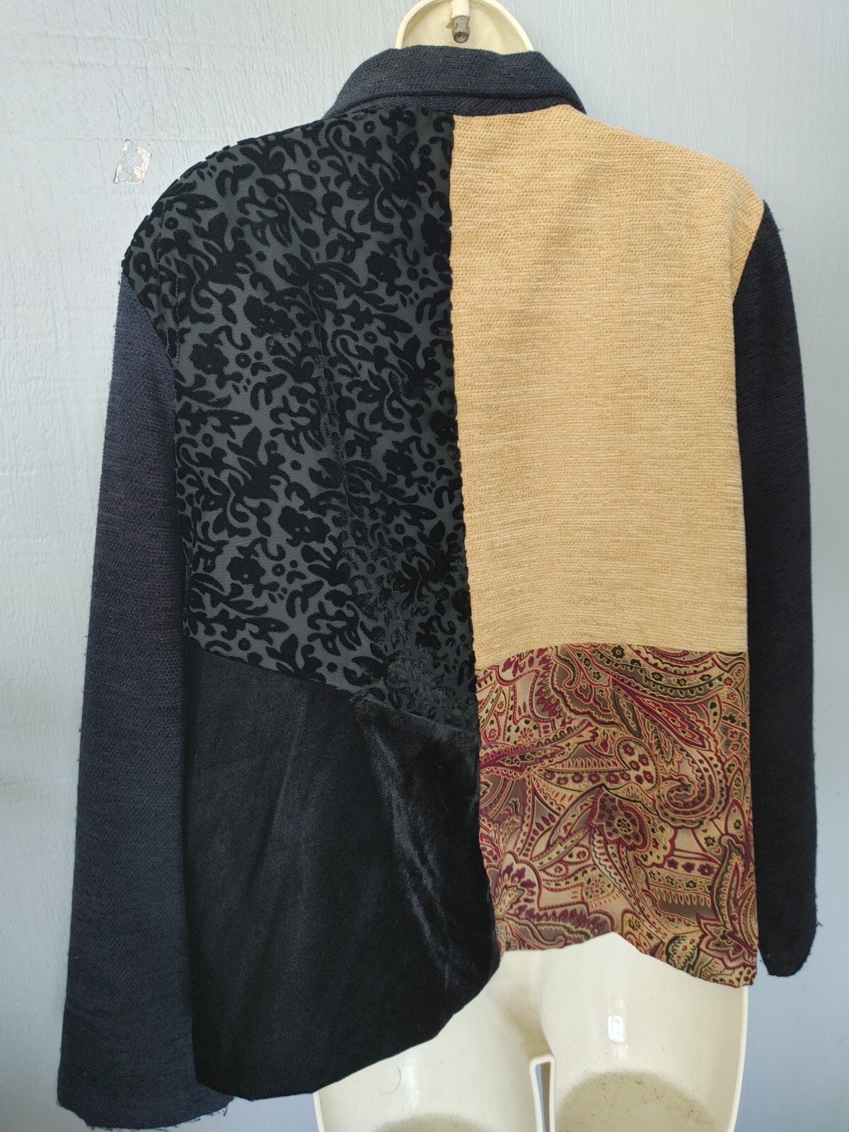 Napa Valley Brown Patchwork Collared Button-Down … - image 3