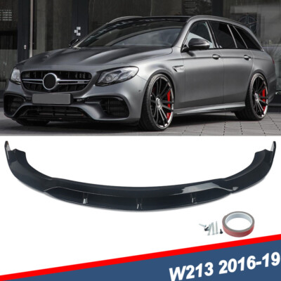 GLOSS BLACK FRONT SPLITTER LIP FOR 2016-2020 MERCEDES W213 E63 SPORT US