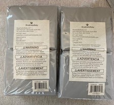 breathable baby grey mini crib sheets 4 new in package