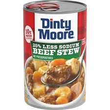 (12 Pack) Dinty Moore Less Sodium Beef Stew, Hearty Meals, Gluten Free, 15 Ounce