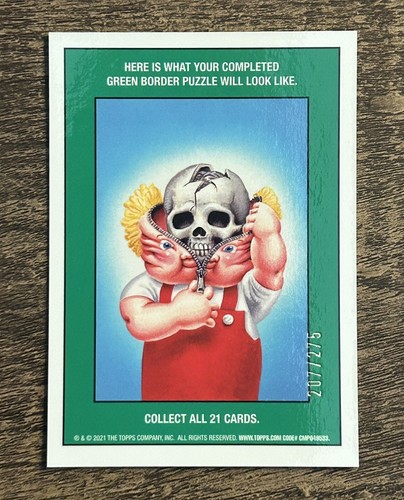 2021 Garbage Pail Kids Chrome Series 4 Yellow Refractor/275 Warrin' Warren 156a - Picture 2 of 2