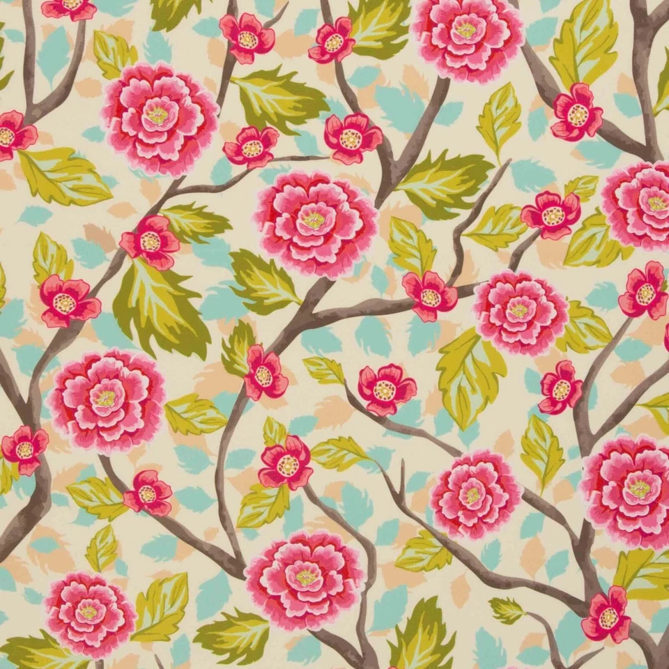 Samt Boho Velvet Blütenzweige, naturweiß - Bild 2 von 2