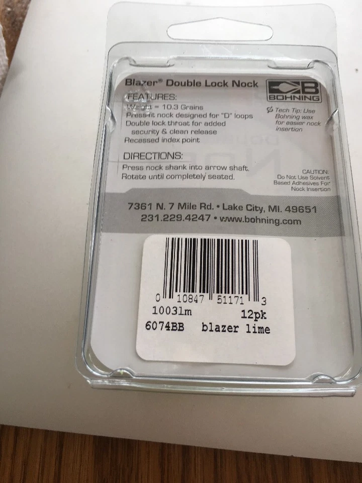 PAQUETE DE 12 BLAZER BOHNING DOBLE BLOQUEO 6074BB LIMA NUEVO-SE ENVÍA EL MISMO DÍA HÁBIL  Foto 2 de 2