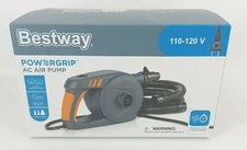 Power Grip Air Pump Air Mattress Inflatable Toys Floats 110-120 Volt 3 Adapters