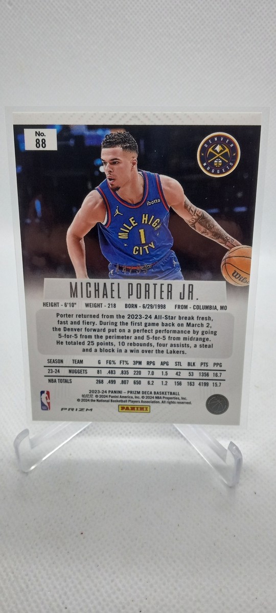 2023-24 Prizm Deca #88 Michael Porter Jr. Base Prizms Purple