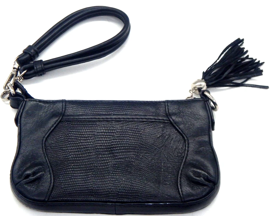 Debbie Brooks 俄亥俄州足球手提包黑色水钻腕带手拿包 罕见 — 第 3/4 张图片