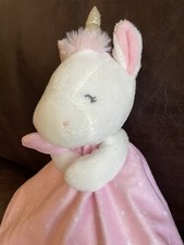 Carters Just One You Unicorn Pink Polka Dot Baby Security Blanket Lovey