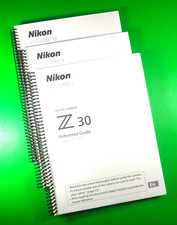 Owners Manual for Nikon Z30 Camera Three Volume Set, 630 Pages W/Clear Covers 