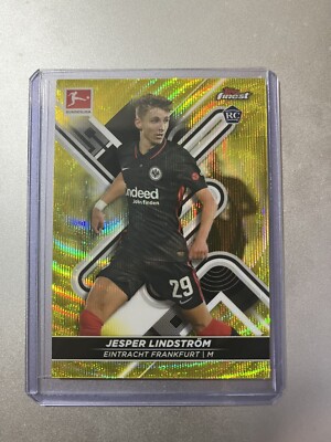 Jesper Lindstrom Eintracht Frankfurt Topps Finest Soccer 2022 ROOKIE SP /350