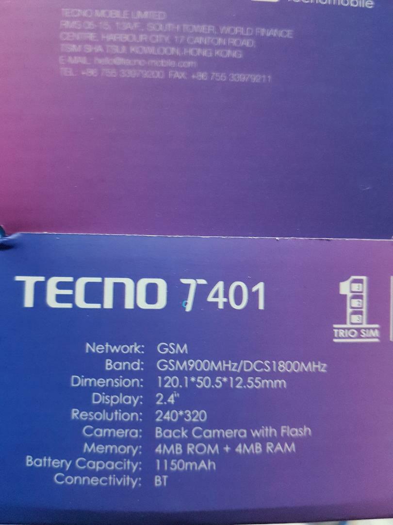 TECNO T401 TRIPLE (3) SIM PHONE UK
