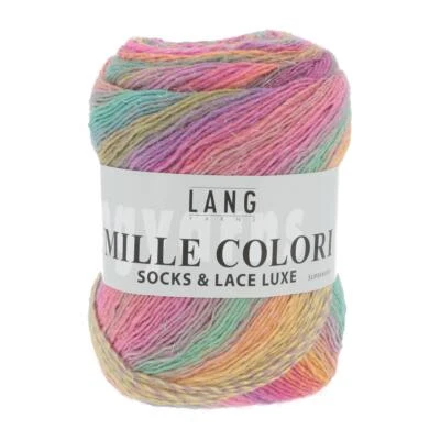 LANG YARNS Filati lunghi Mille Colori Socks & Lace Luxe 53-LL 400m/100g - spessore ago 2,5-3,5