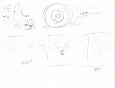 LADY and the TRAMP 2 Disney Production Drawing from Animators Estate 2001 B13