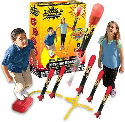 Stomp Rocket Original X-Treme Rocket - 6 Raketen - Outdoor Raketenspielzeug Gesc