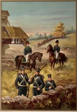 1899 Werner Co. Chromolithograph US Army Infantry General Officers 1813-1821
