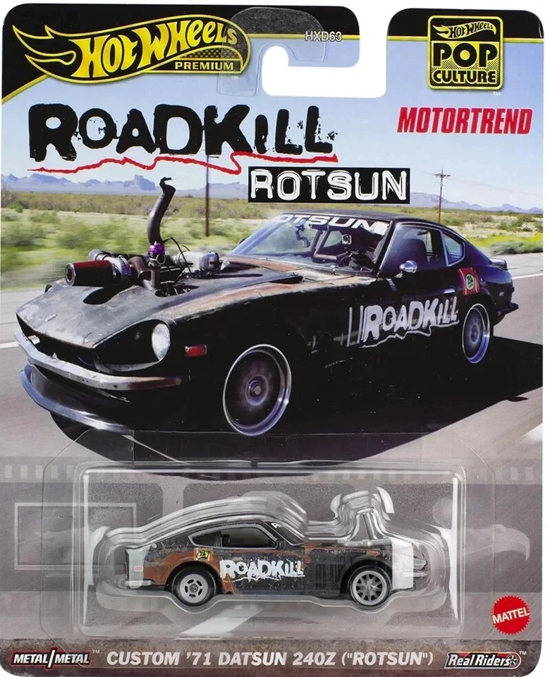 Hot Wheels Premium CUSTOM ´71 DATSUN 240Z ROADKILL ROTSUN POP CULTURE MOTORTREND