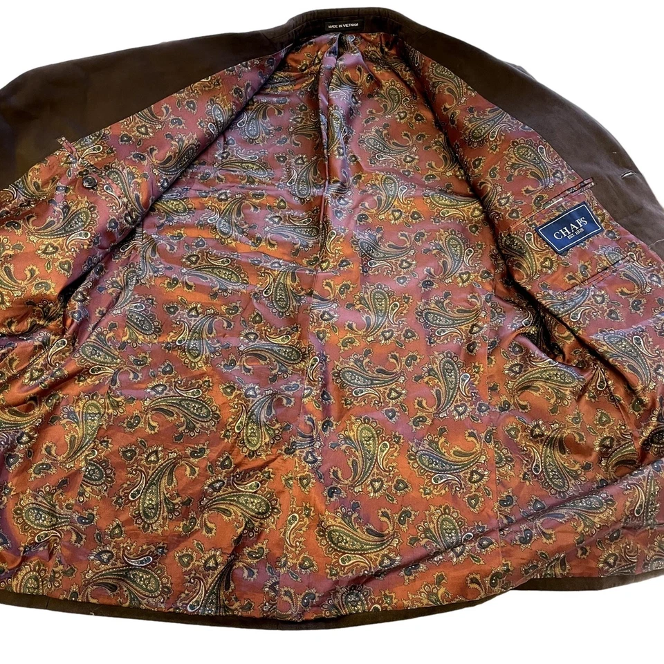 Chaps Ralph Lauren Men Brown Sport Coat ULTRA SUEDE Jacket MICROFIBER Blazer 42 - Image 4 of 4